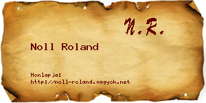 Noll Roland névjegykártya