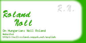 roland noll business card